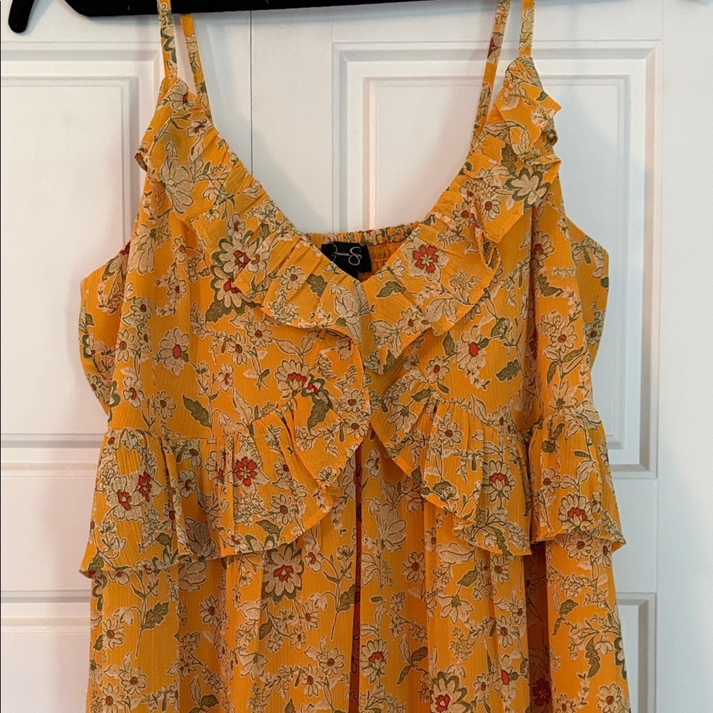 Jessica Simpson Floral Ruffle Sundress - Yellow - Picture 4 of 10